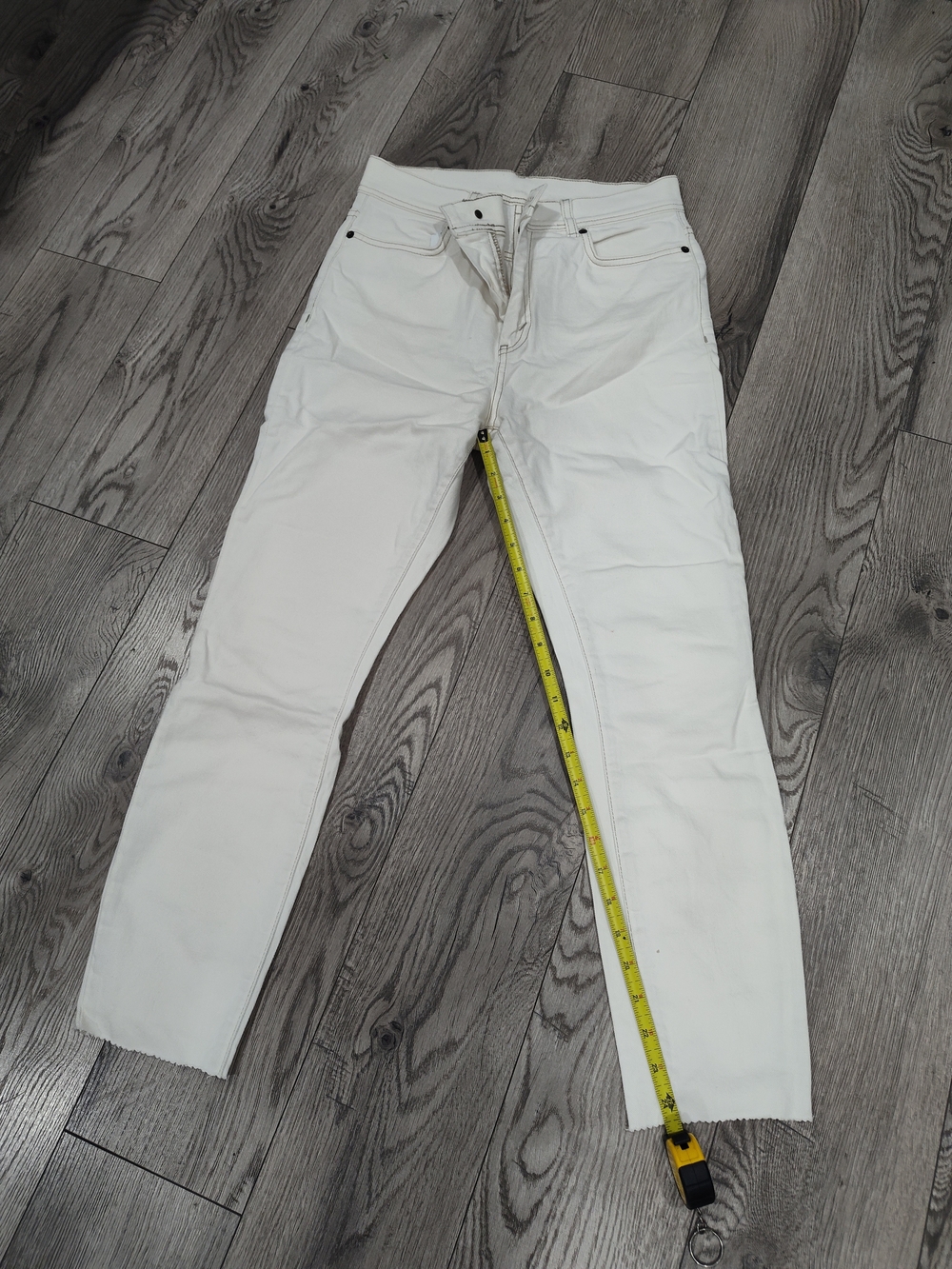 & Other Stories Men's White Slim Straight Jeans